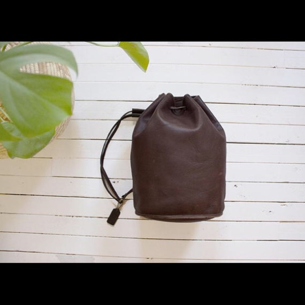 Vintage Coach leather Backpack/ Brown Bucket bag